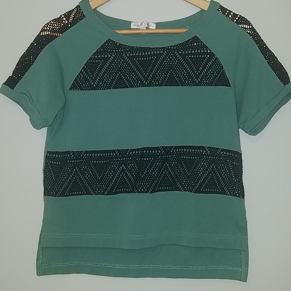 Green and black top